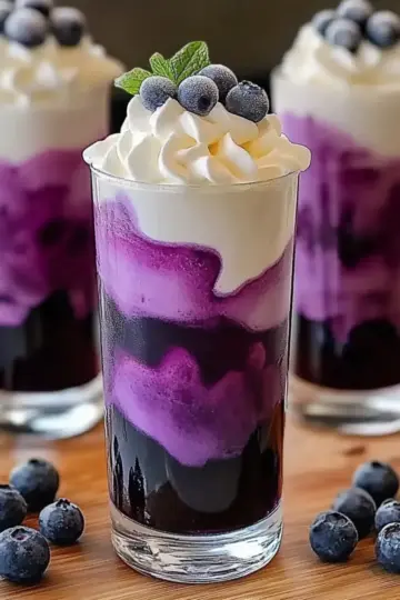 Delightful Blueberry Italian Cream Soda