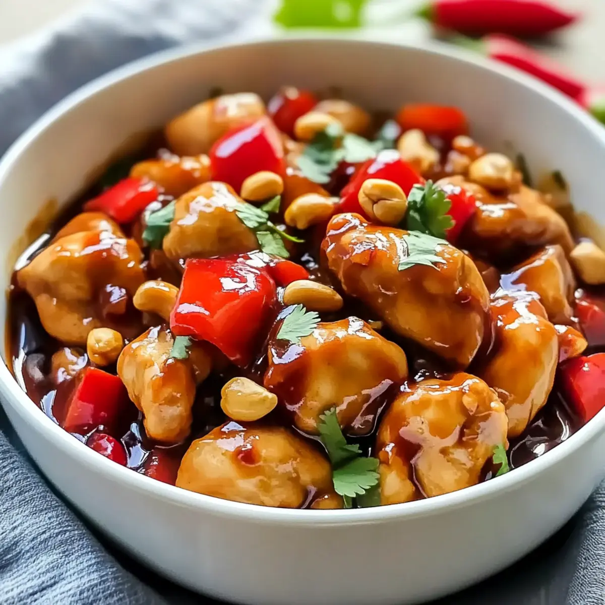 Savory Crockpot Kung Pao Chicken