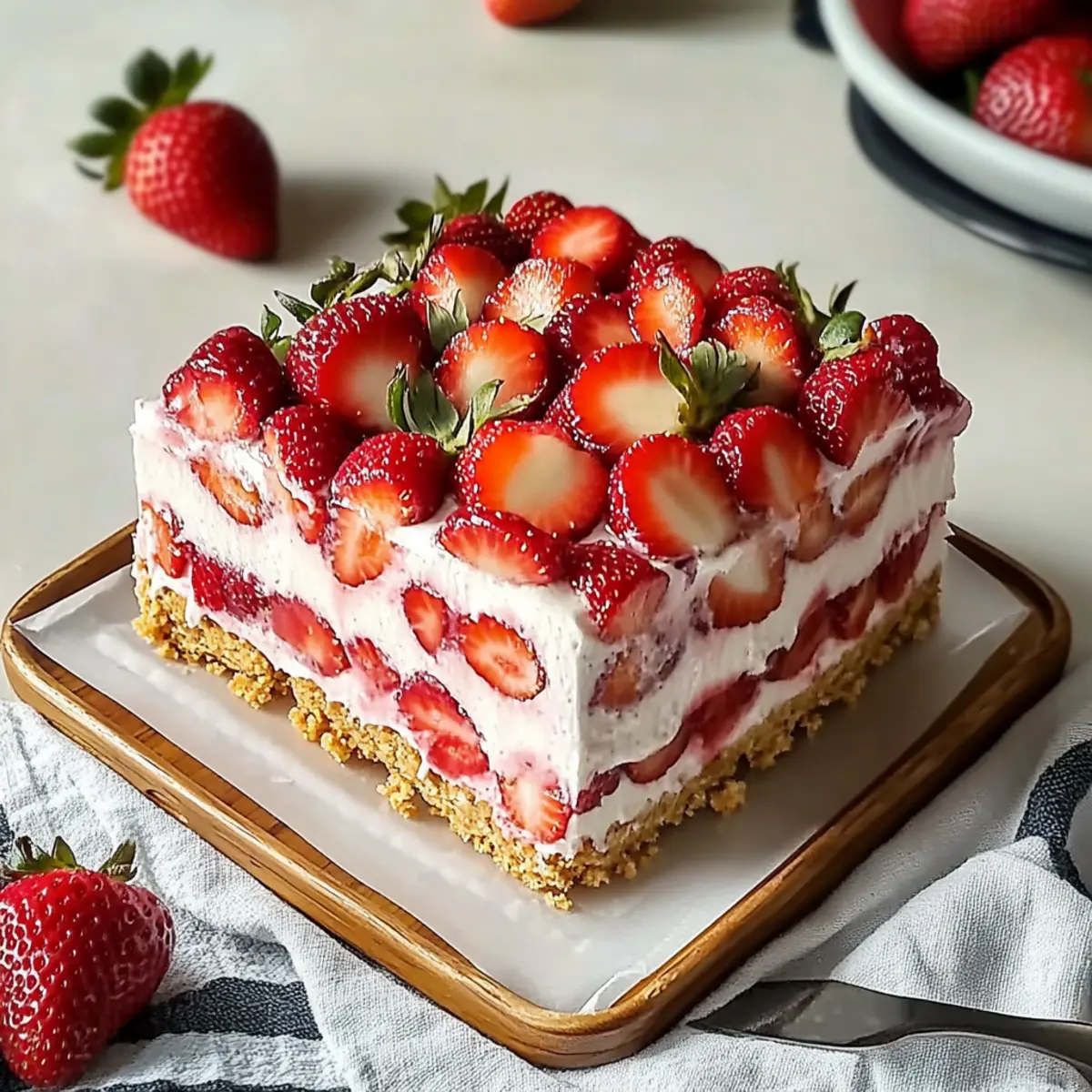 Decadent Strawberry Cream Cheese Icebox