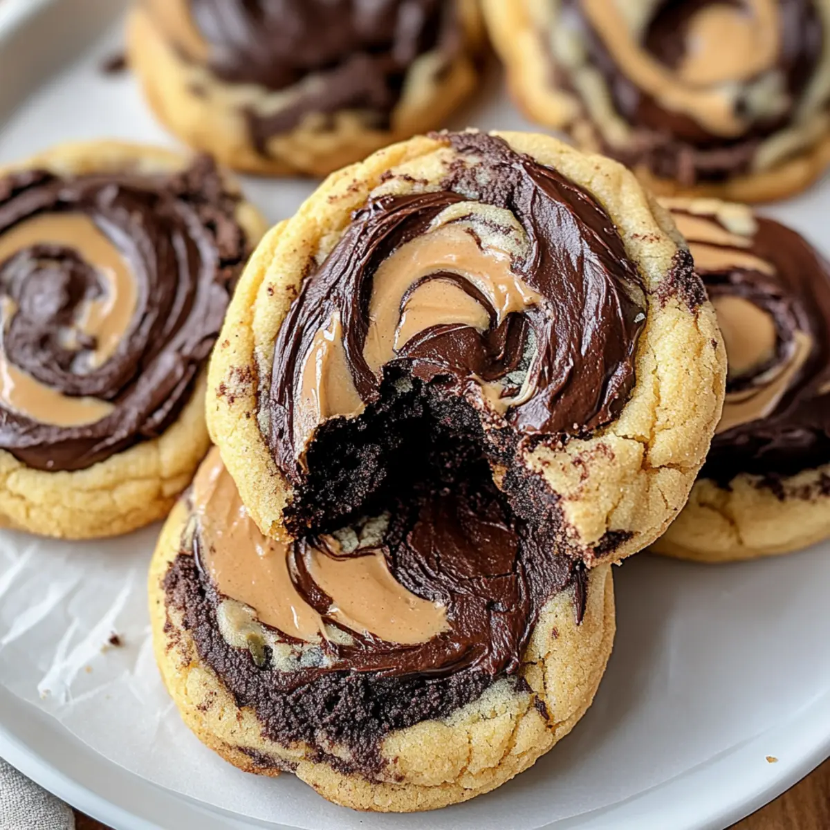 Peanut Butter Brownie Swirl Cookies
