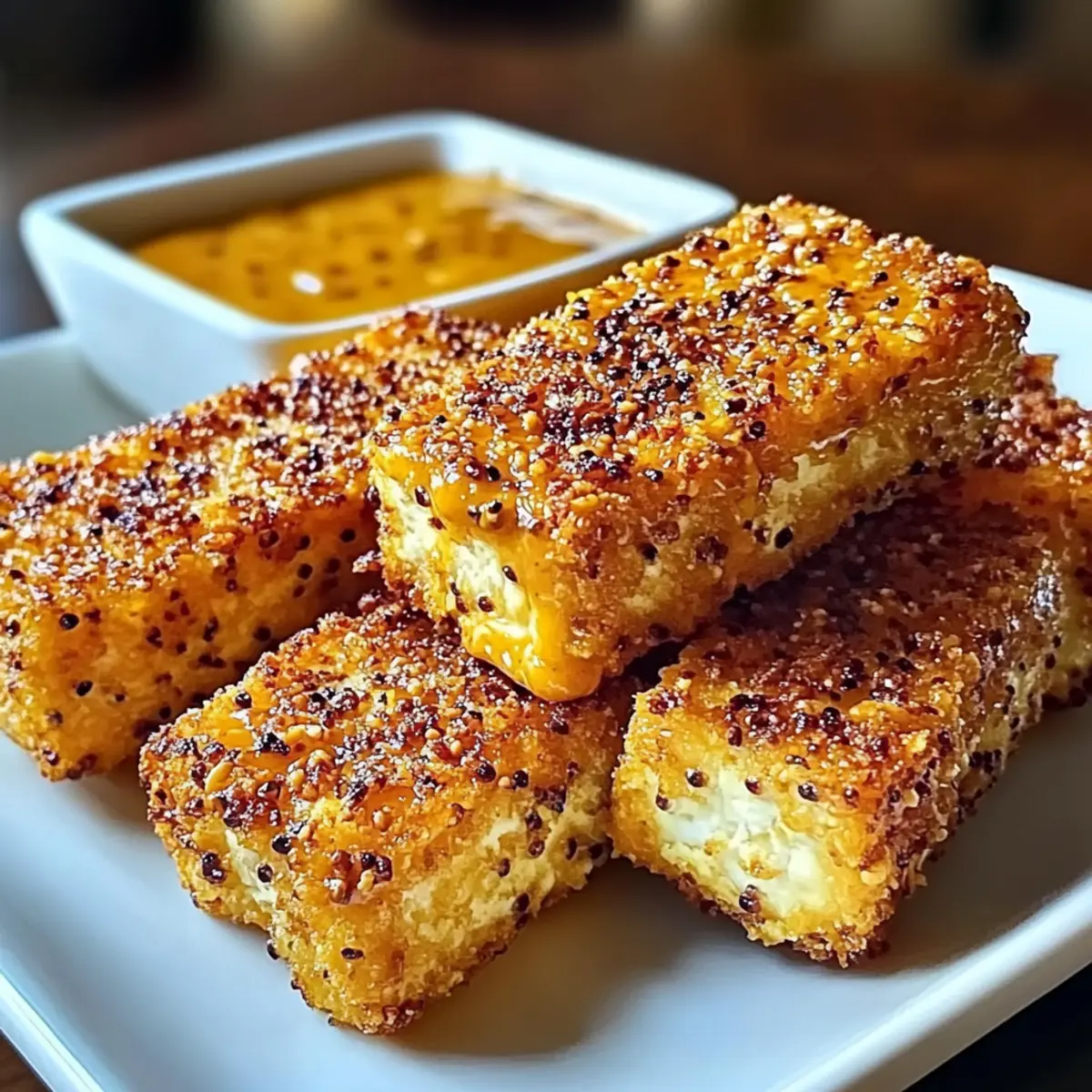 Crispy Baked Honey Mustard Tofu Tenders