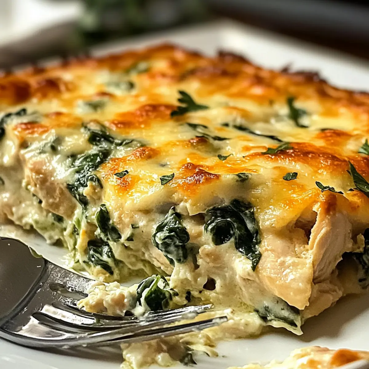 Chicken and Spinach Casserole with Cream Cheese