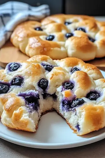Fluffy Cottage Cheese Blueberry Cloud Bread