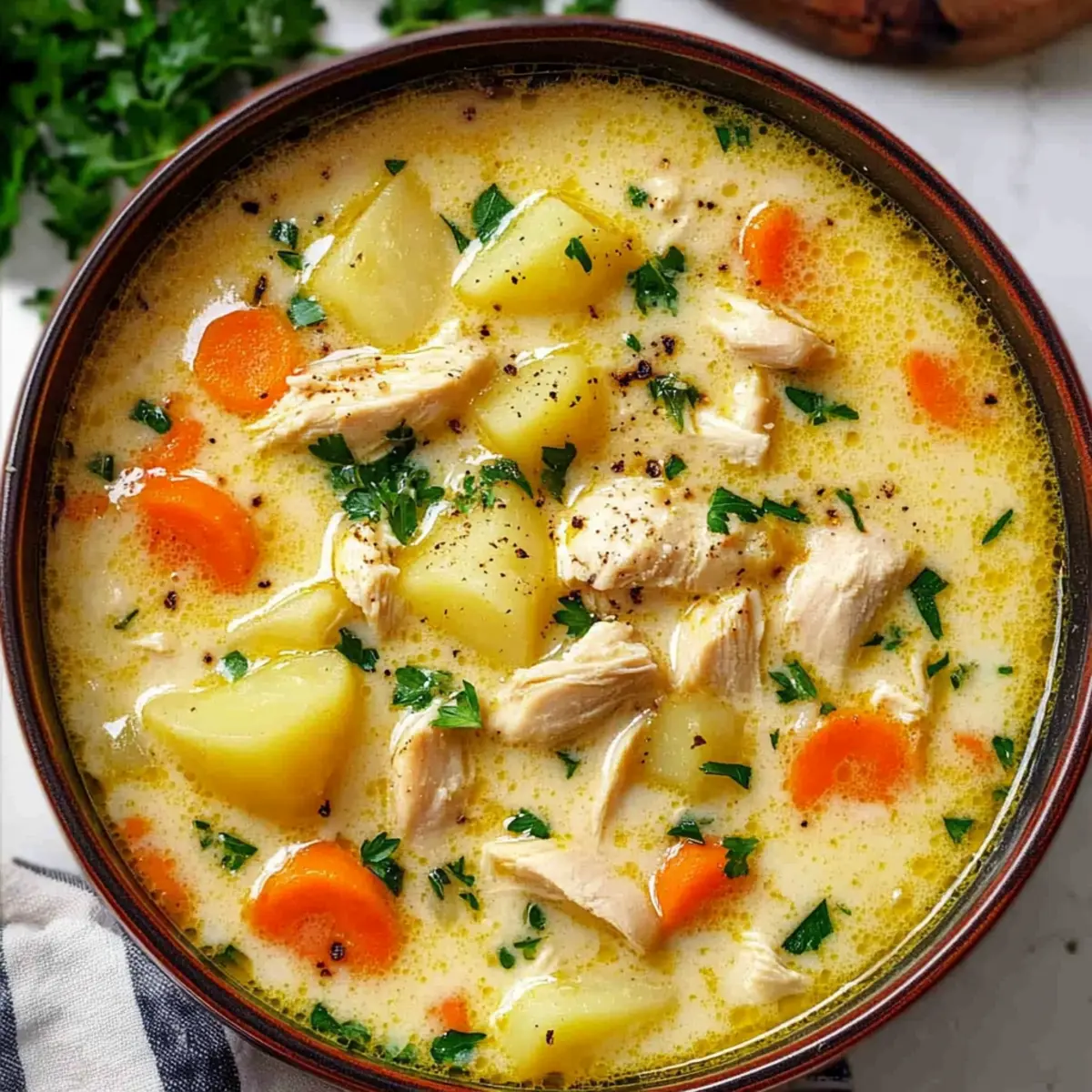 Comforting Chicken Soup with Potatoes
