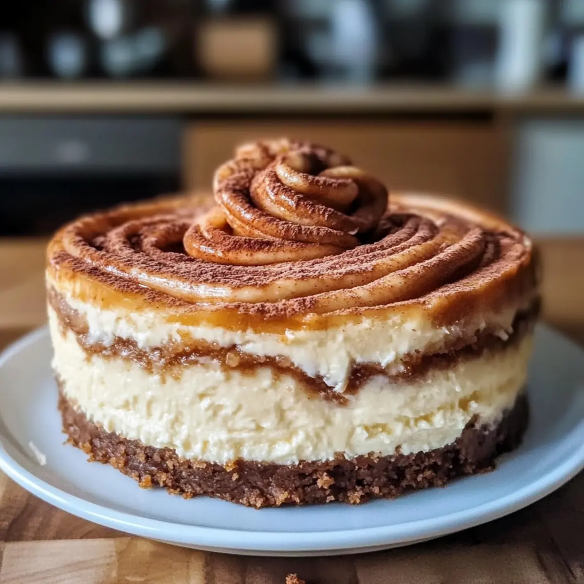 Cinnamon Roll Honeybun Cheesecake
