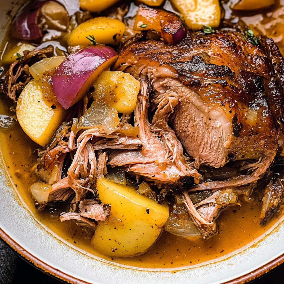 Apple Cider Braised Pork Shoulder