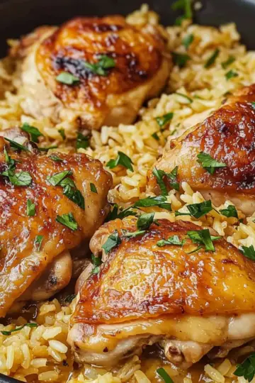 Chicken Thighs and Rice