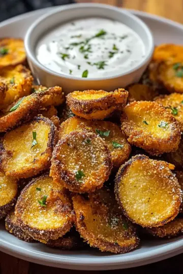 Fried Sliced Mushrooms with Ranch