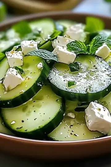 Cucumber feta salad