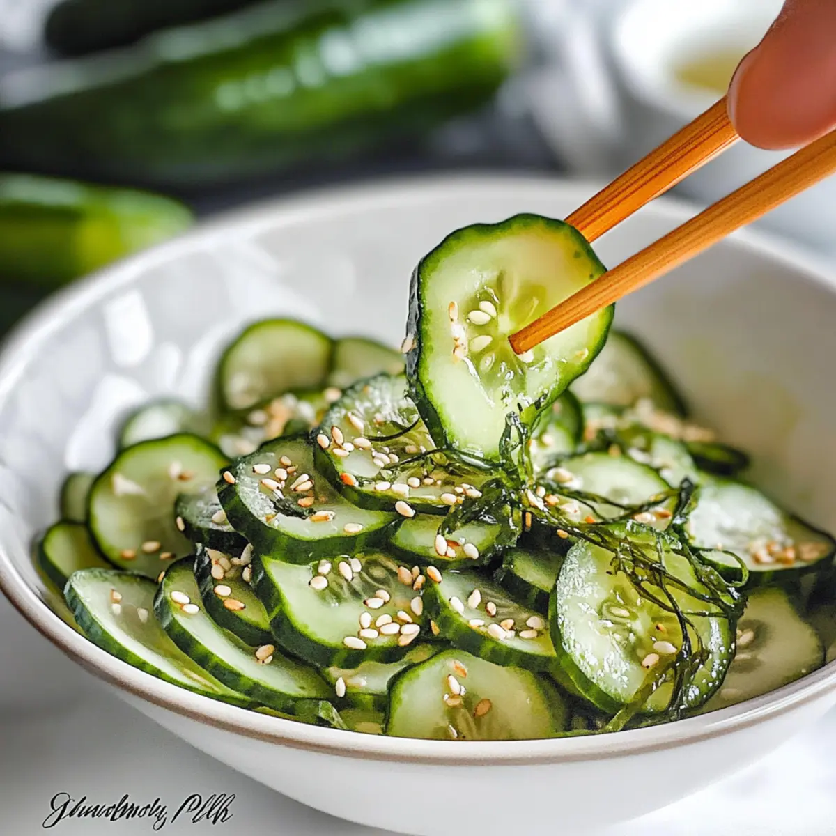 Japanese Cucumber Salad {Sunomono}