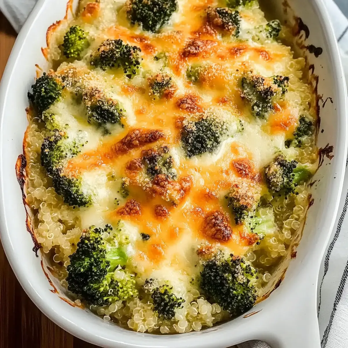 Creamy Quinoa Broccoli and Cheese Casserole