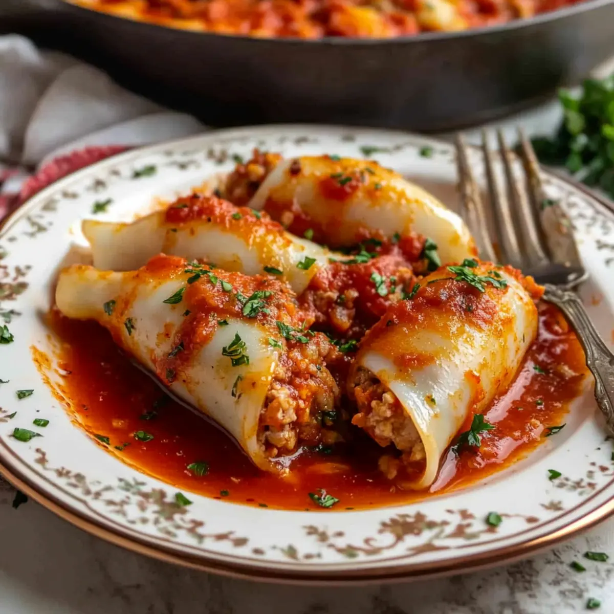 Baked Italian Stuffed Calamari