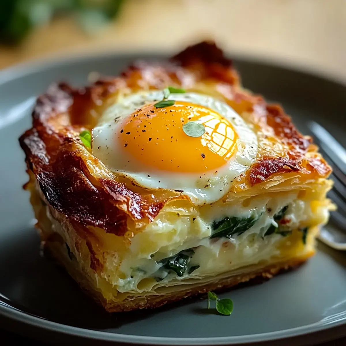 Baked Eggs Napoleon