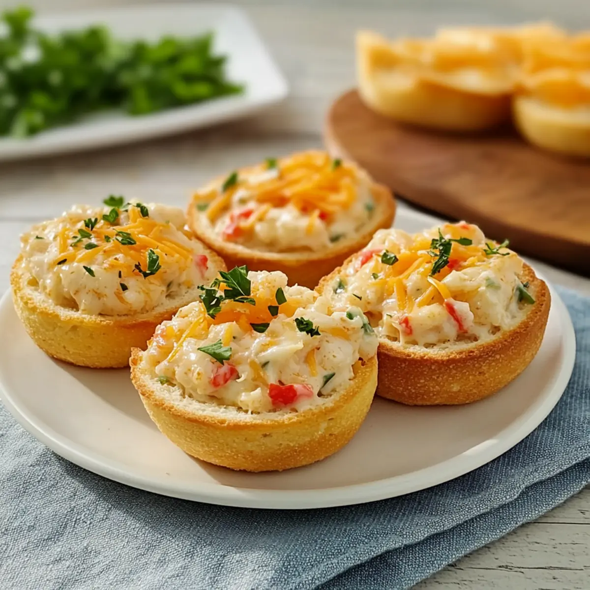 Crab Melt Muffins