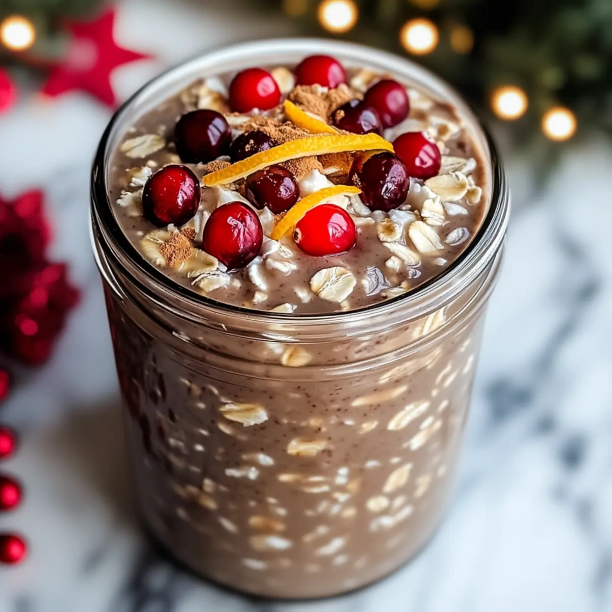 Chocolate Peppermint Overnight Oats
