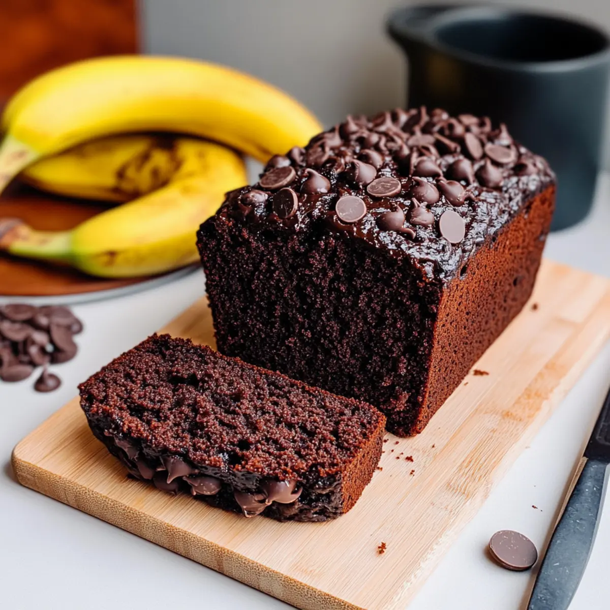 Vegan Chocolate Banana Bread