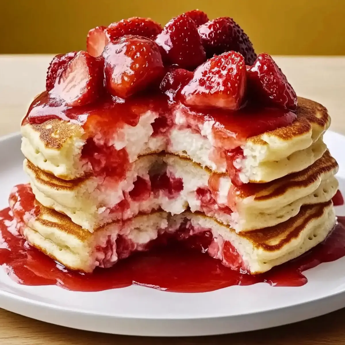 Strawberry Cheesecake Pancakes Recipe