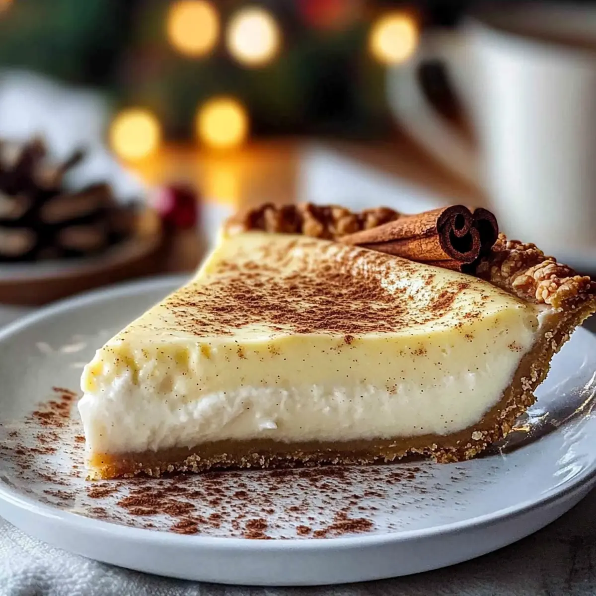 Christmas Eve Cinnamon-Vanilla Custard Pie – Creamy Holiday Dessert Magic