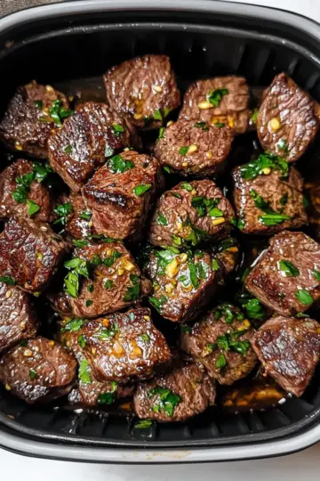 Air Fryer Garlic Butter Steak Bites
