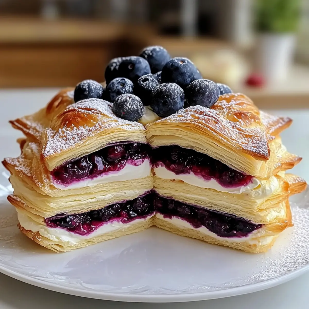 Blueberry Cream Mille-Feuille Delight: A Heavenly Recipe!