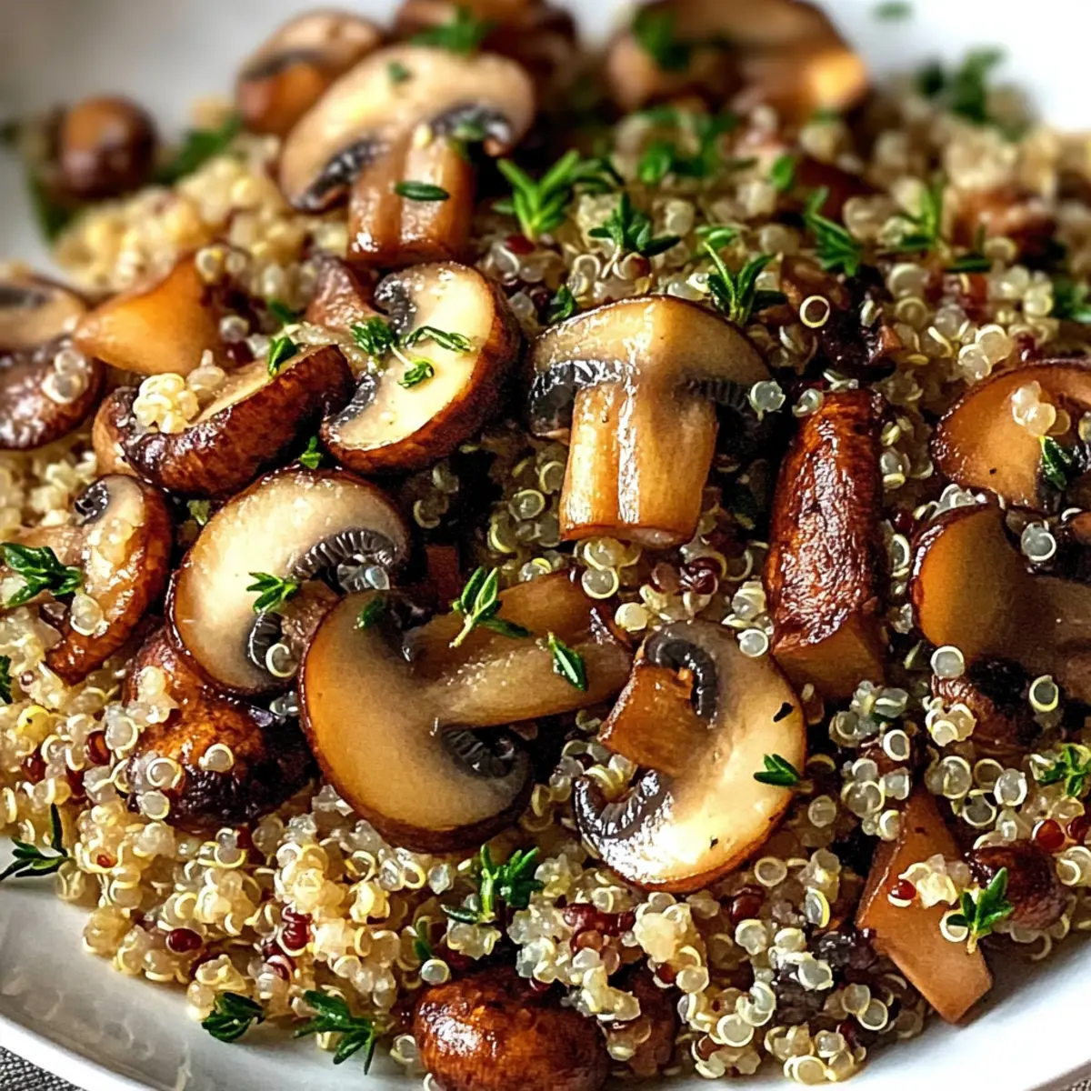 Garlicky Mushroom Quinoa