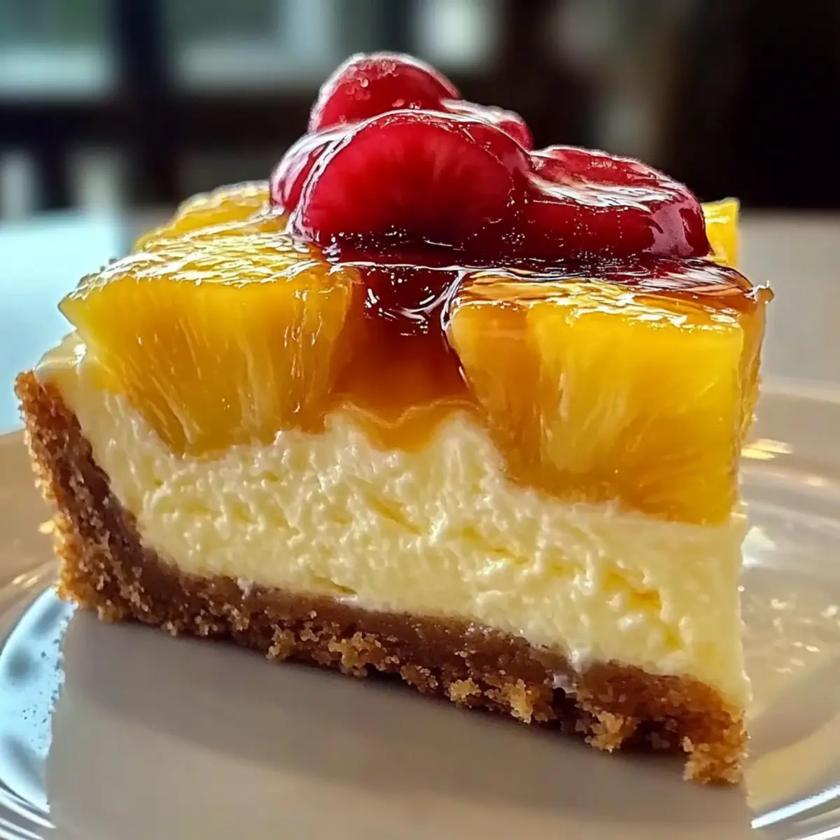Pineapple Upside-Down Cheesecake
