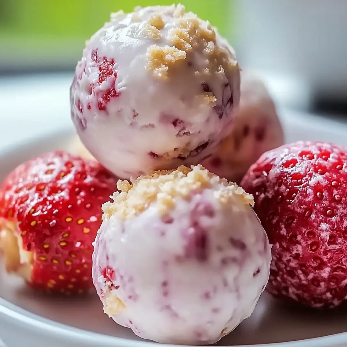 Strawberry Cheesecake Protein Balls