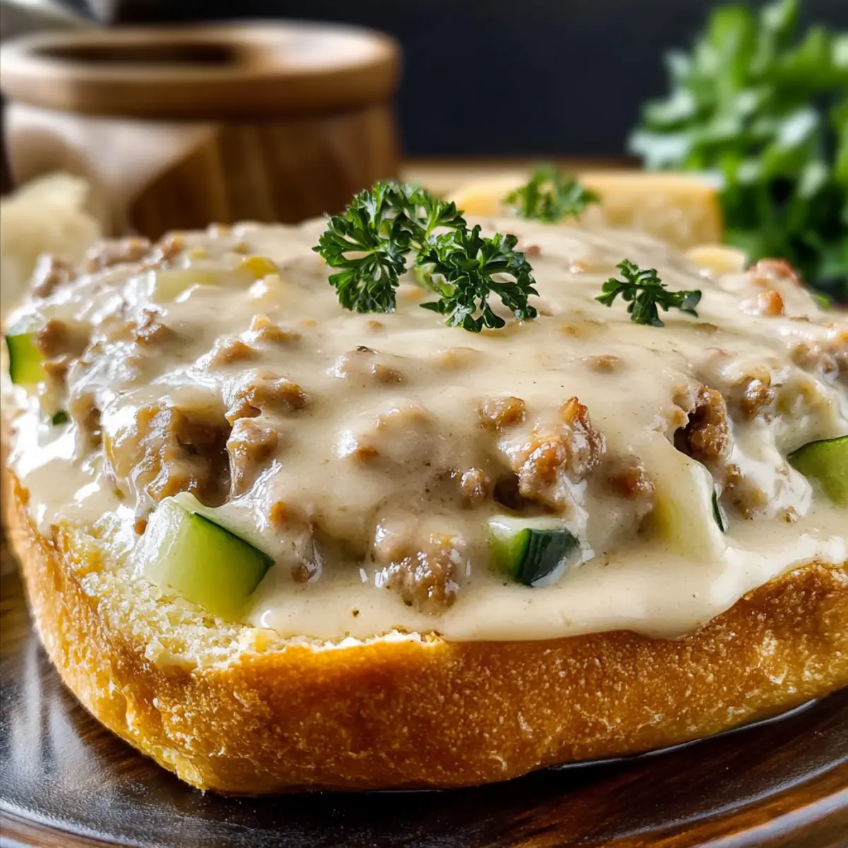 Hamburger Gravy on Toast Recipe
