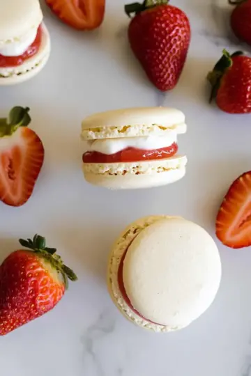 Strawberry Shortcake Macarons