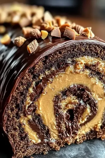 Peanut Butter Cup Chocolate Roll