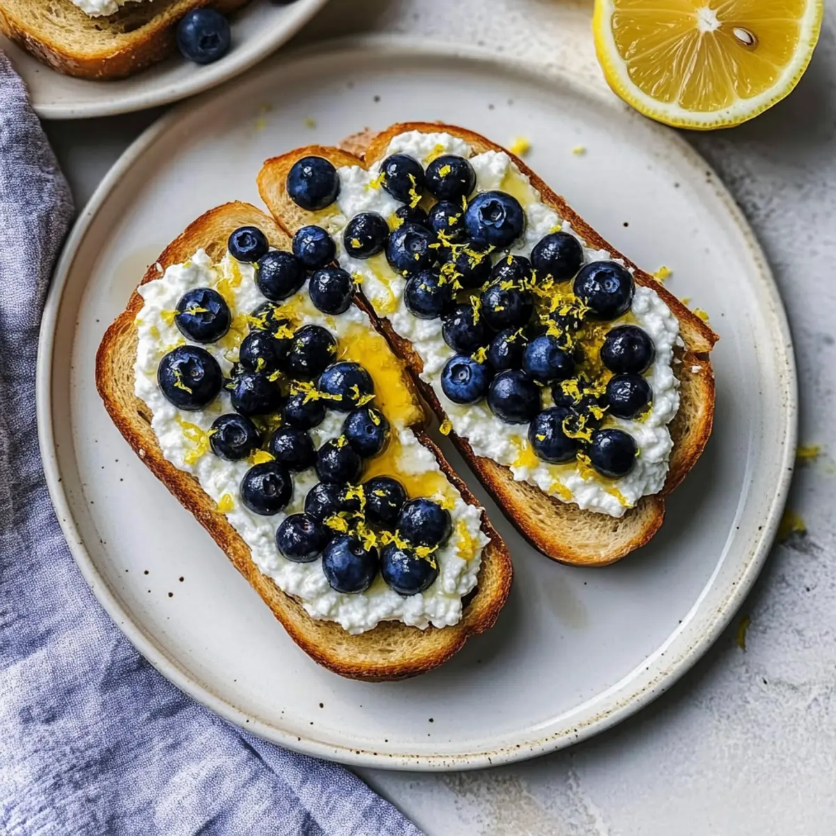Lemon Blueberry Ricotta Toast