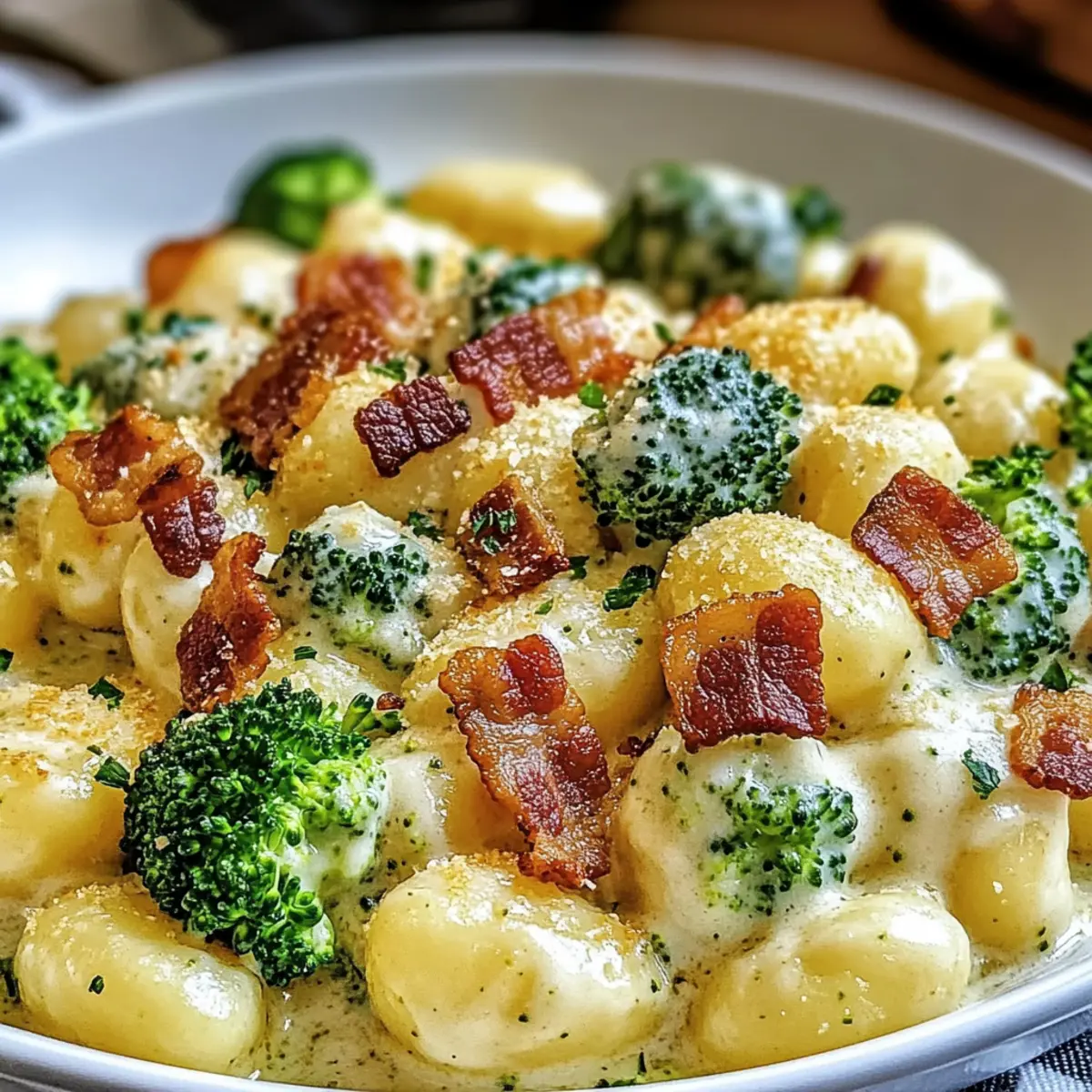 Boursin, Bacon, and Broccoli Gnocchi