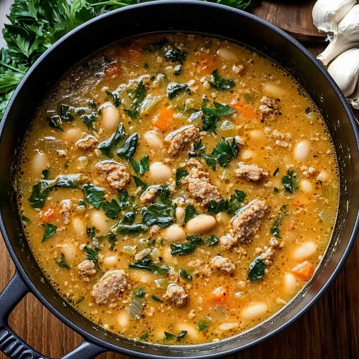 Hearty Tuscan White Bean Soup