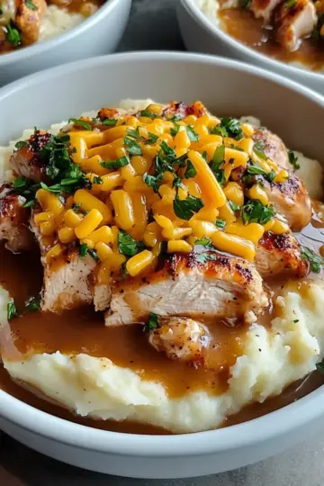 Chicken Mashed Potato Bowls