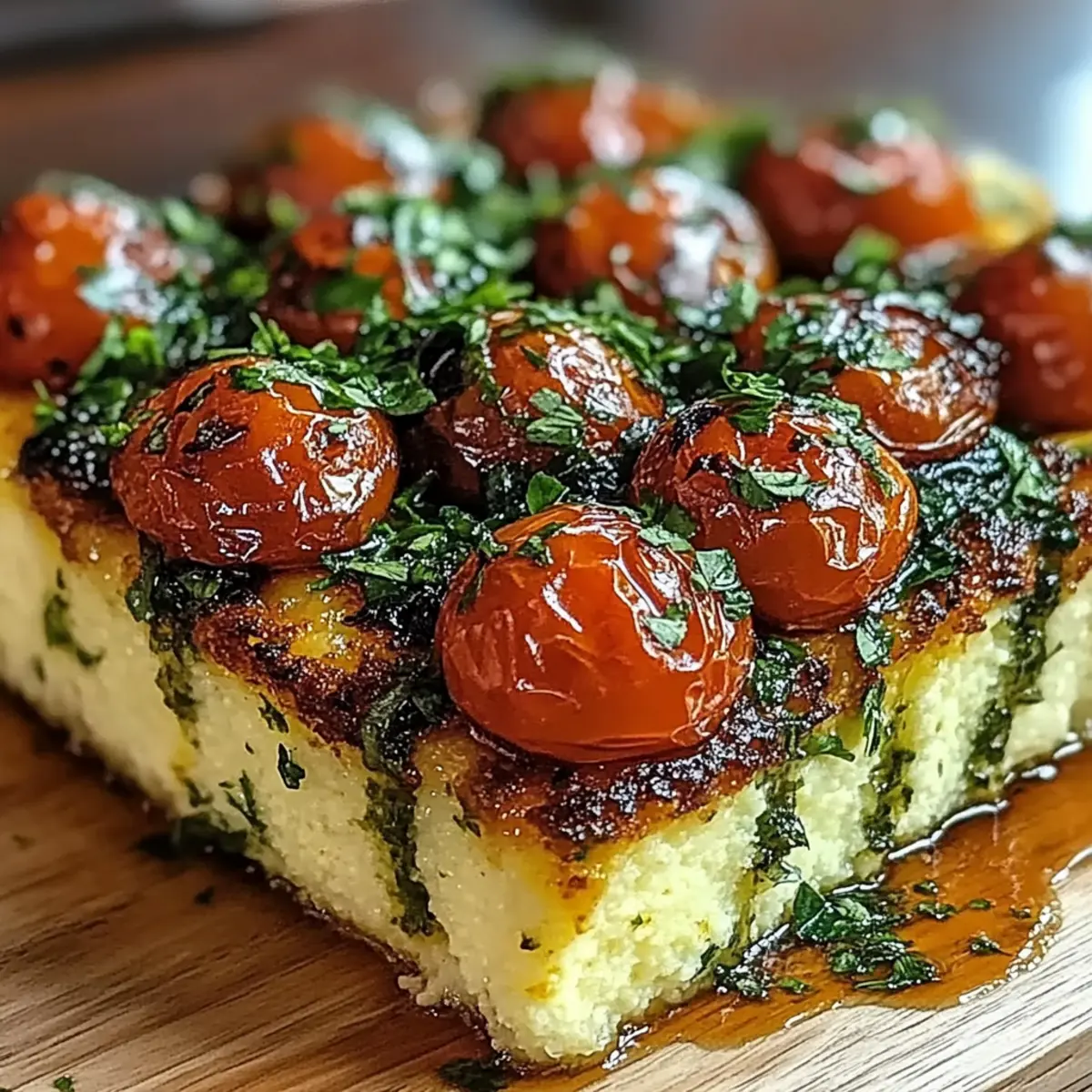 Herbed Polenta & Roasted Tomato Bake