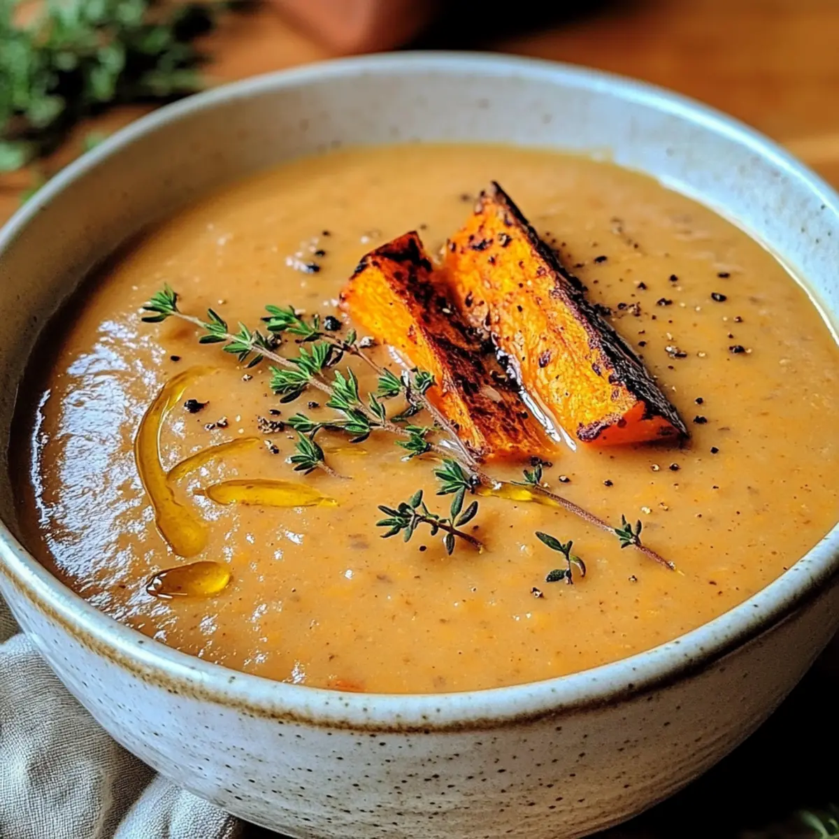 Roasted Italian Sweet Potato Soup