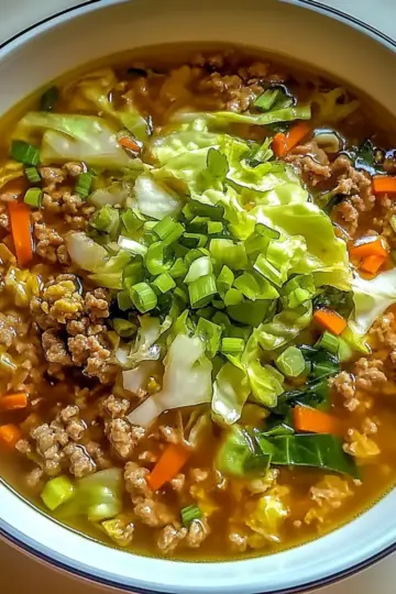 Egg Roll Soup with Green Onions