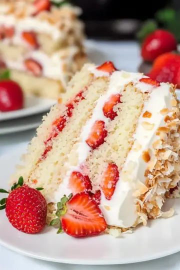Coconut Strawberry Cake
