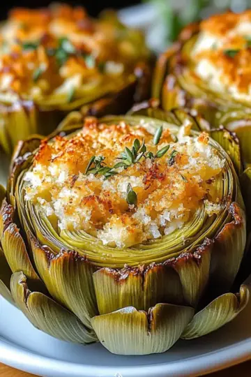Buttery Stuffed Artichokes