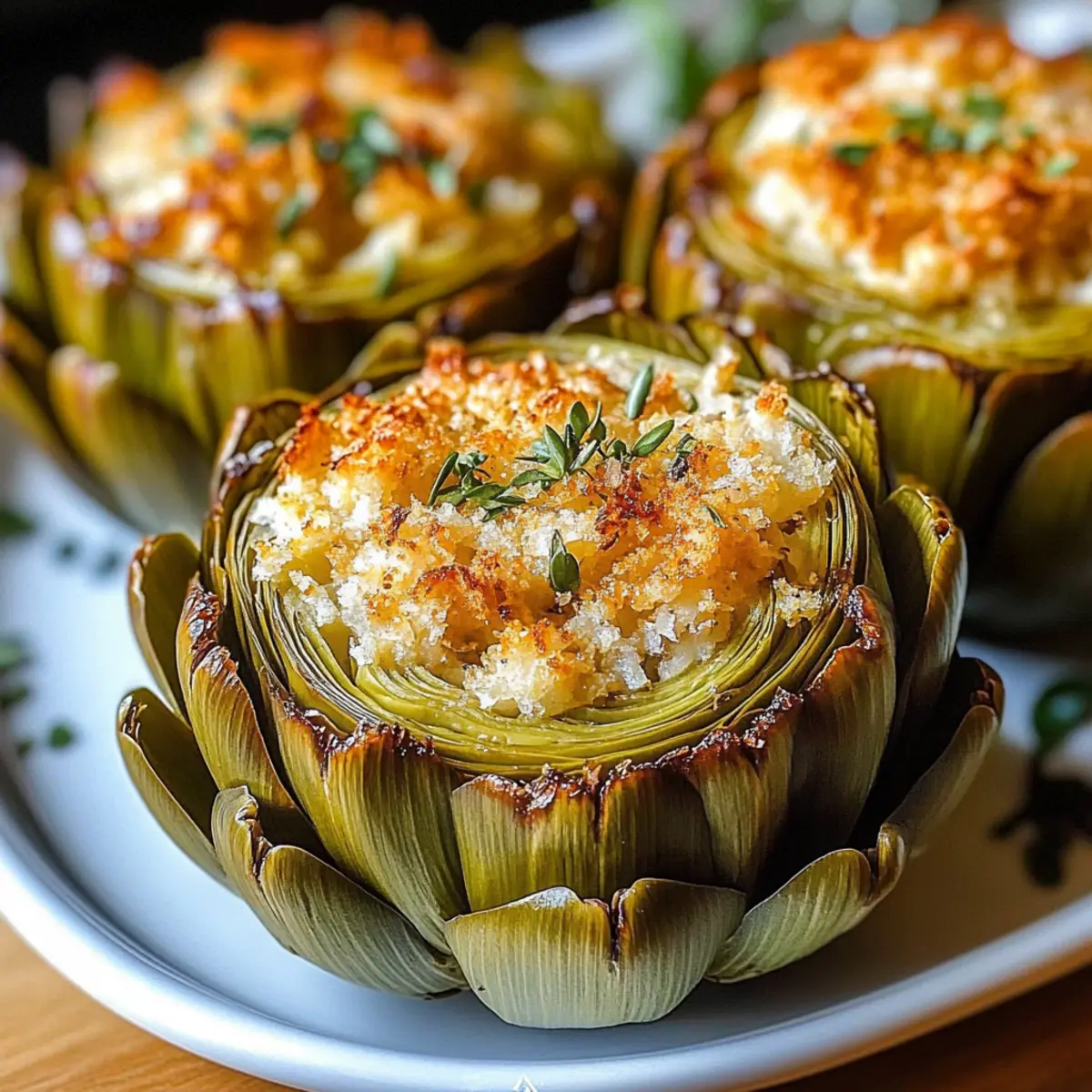 Buttery Stuffed Artichokes