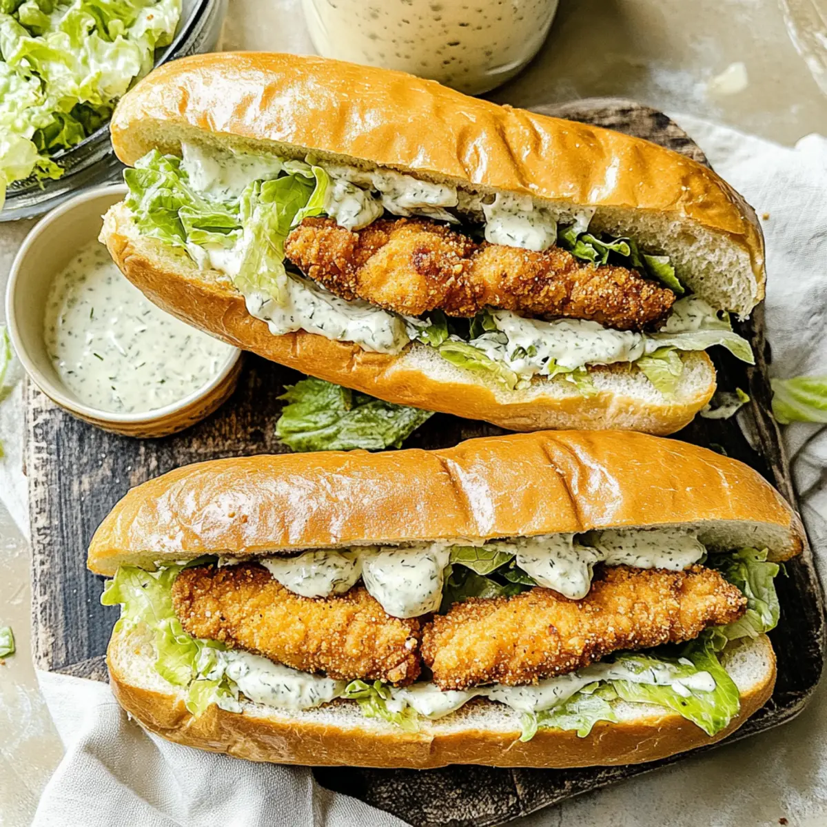 Chicken Caesar Sandwiches