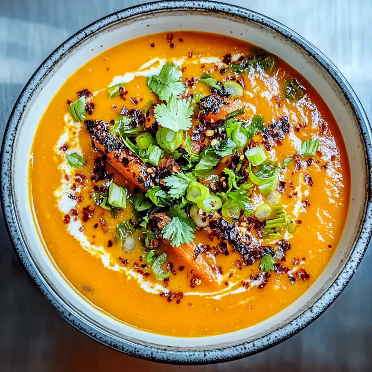 Spicy Miso Carrot Soup