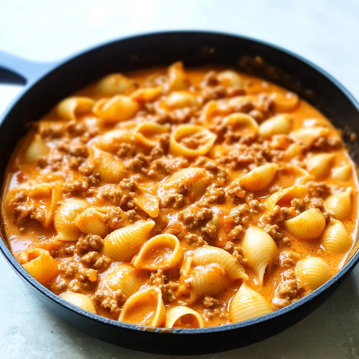 Creamy Beef and Shells