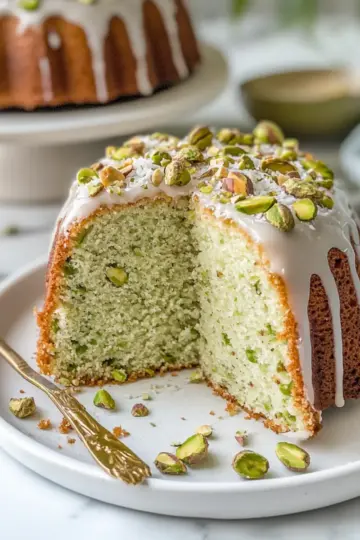 Coconut and Pistachio Pudding Cake