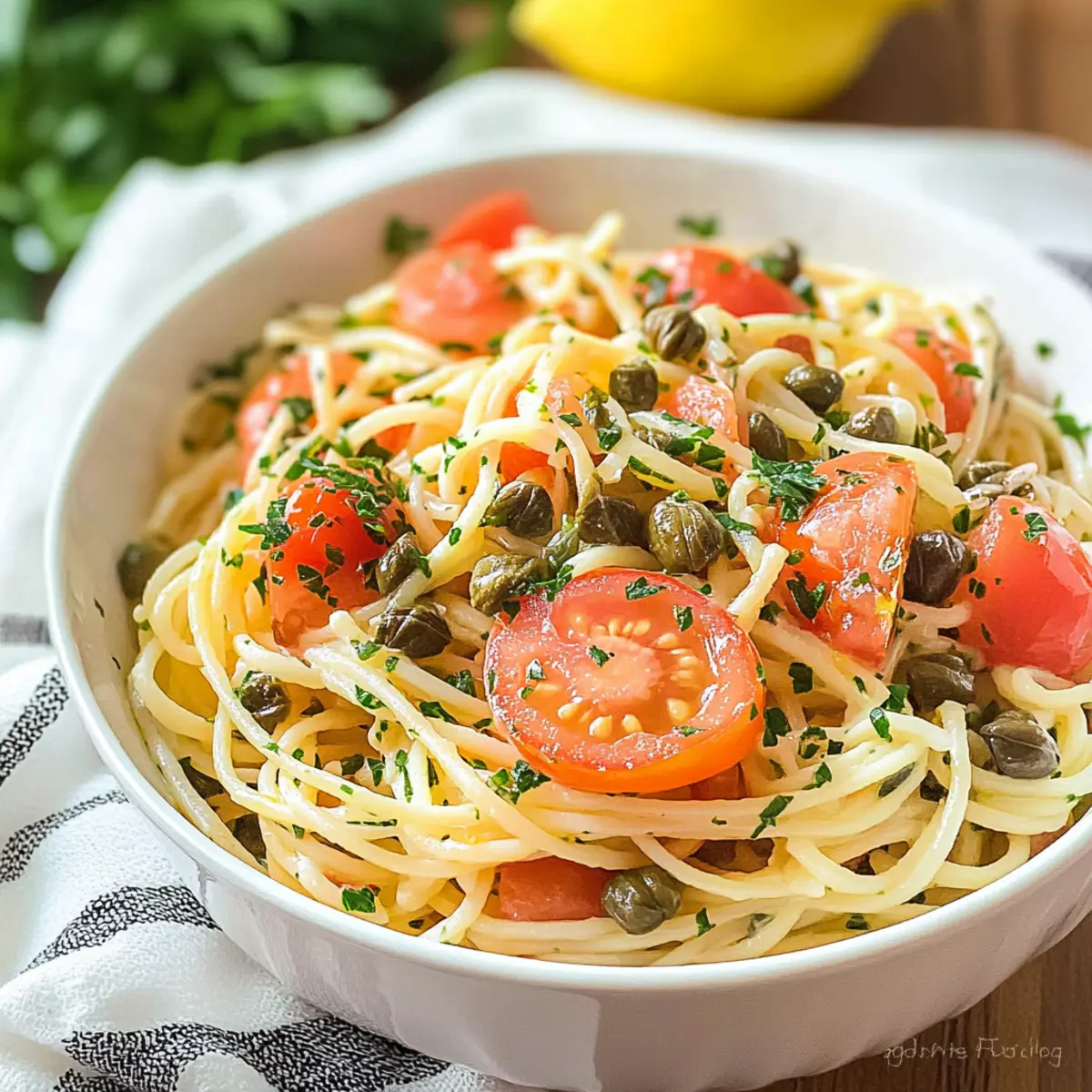 Lemon Capellini Salad