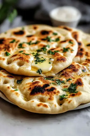 Easy Garlic Naan Bread