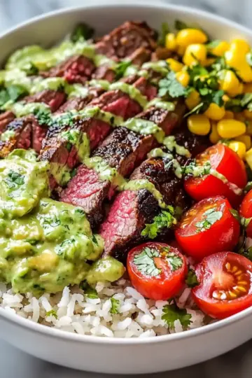 Cilantro Lime Steak Bowls