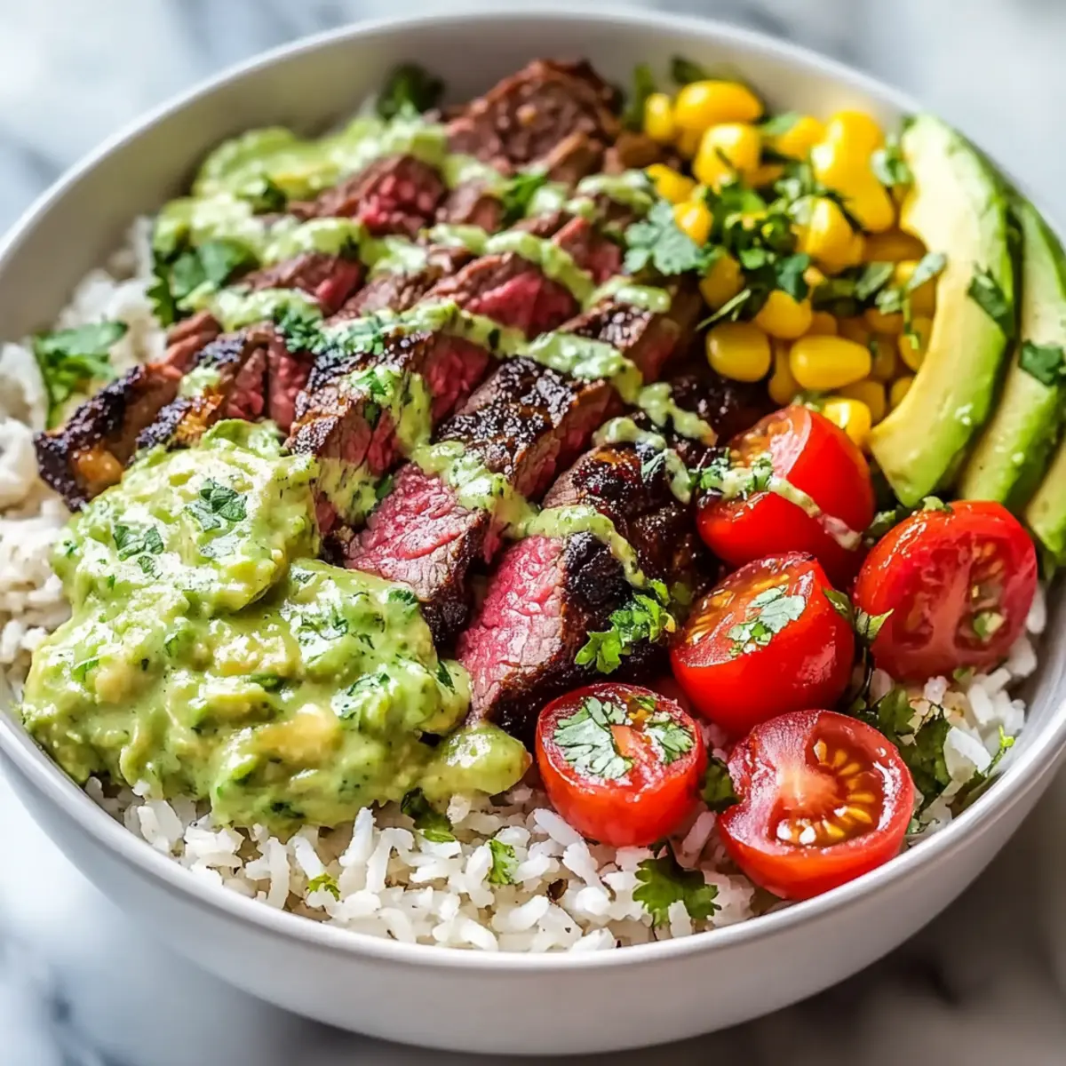 Cilantro Lime Steak Bowls