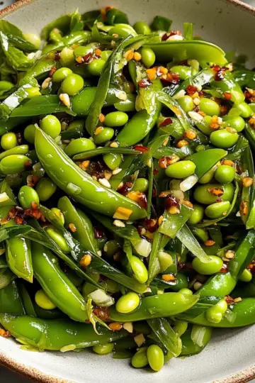 Chili Crisp Snap Pea Salad