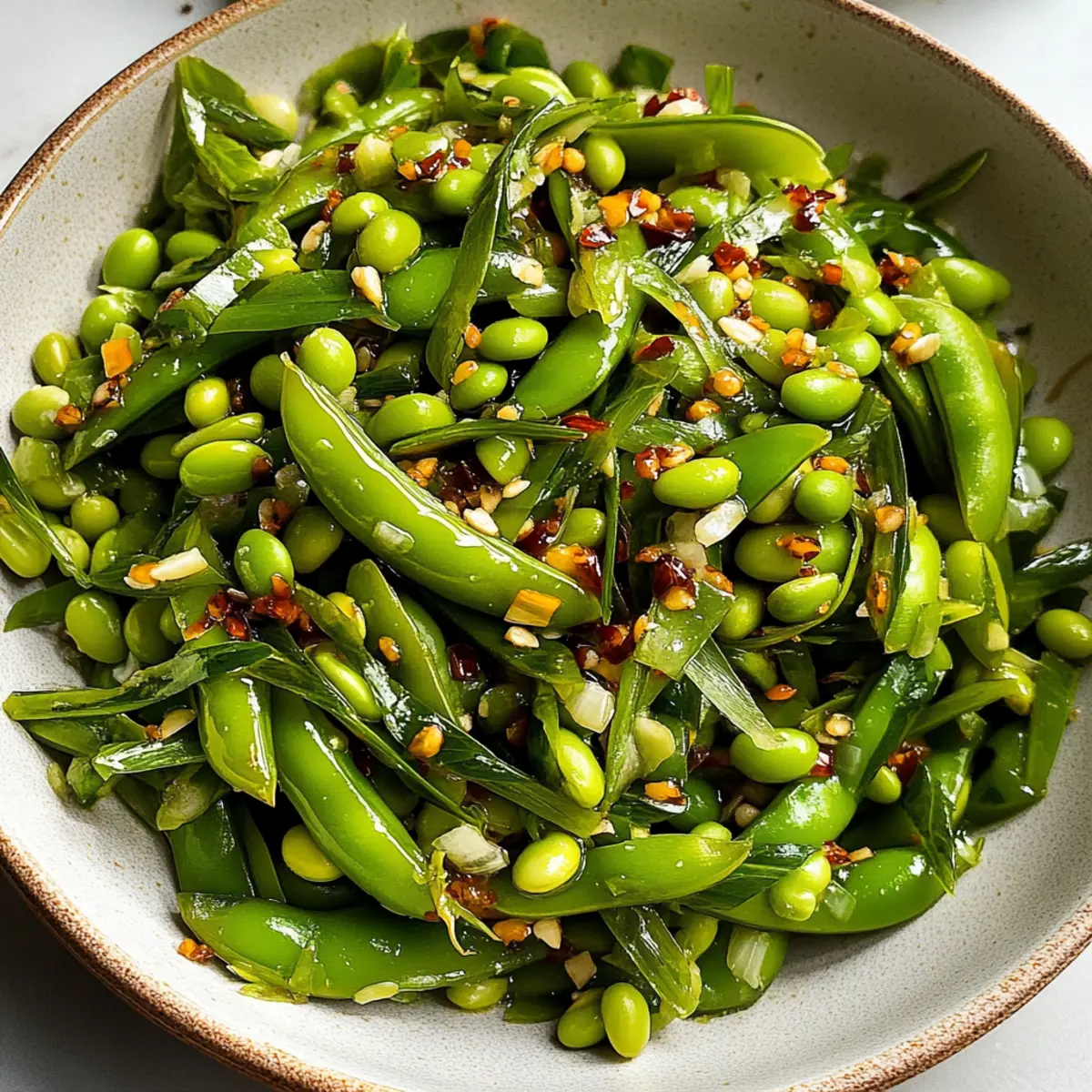 Chili Crisp Snap Pea Salad